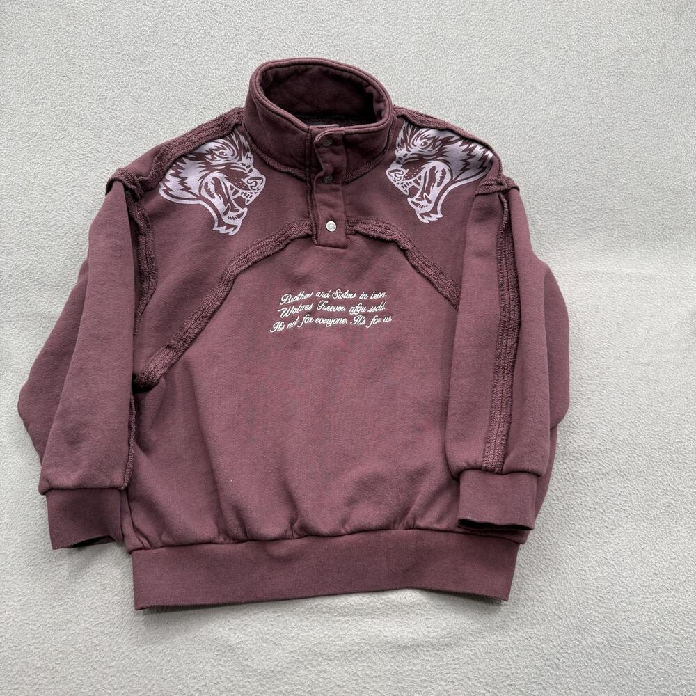 Darc Sport Women's Mauve Crewneck Sweatshirt with Tiger Graphics